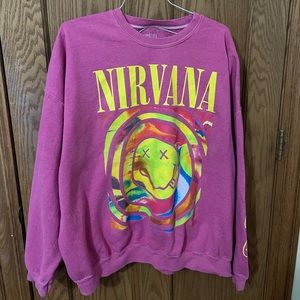 PINK NIRVANA CREW NECK